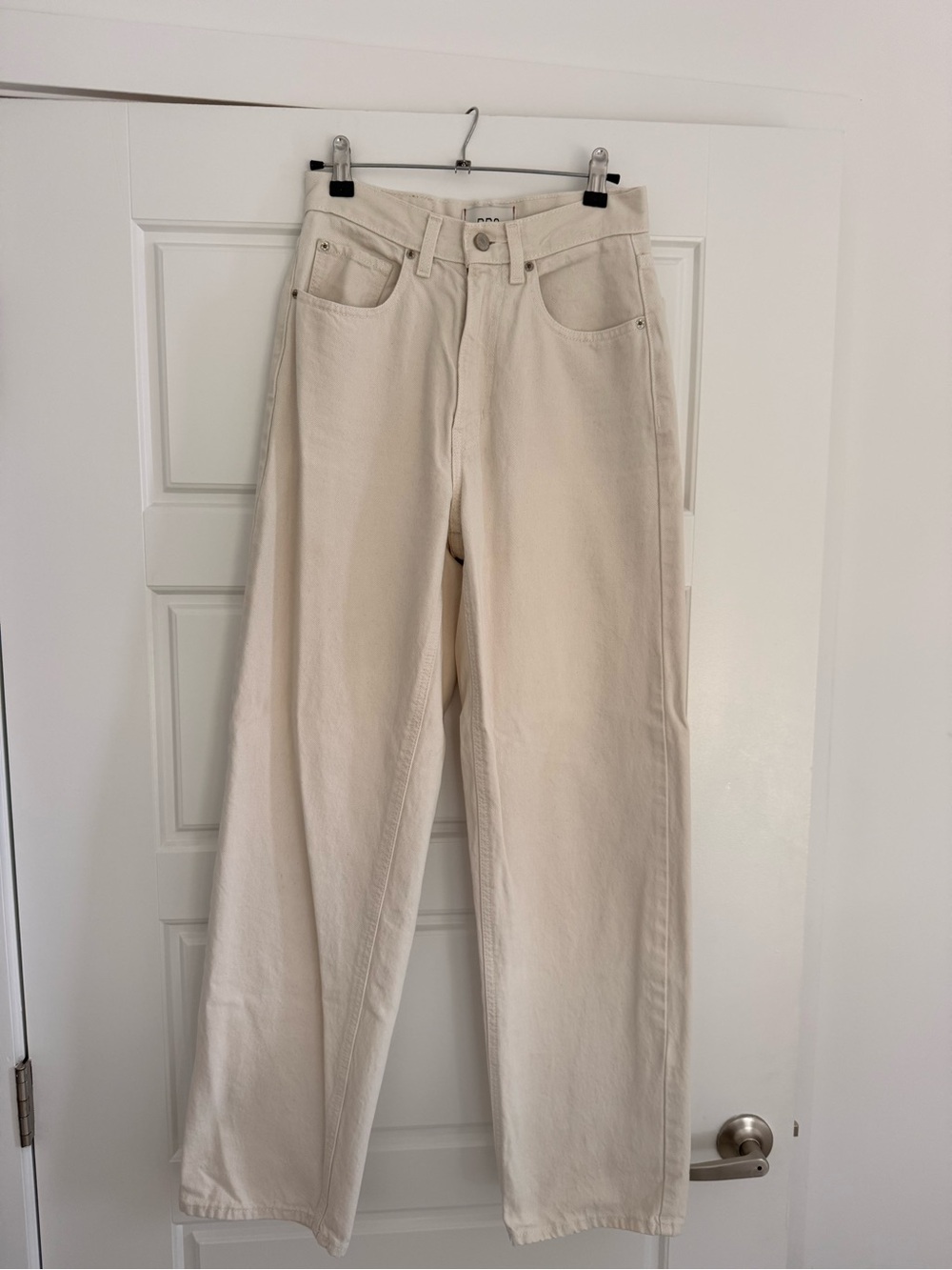 Urban Outfitters BDG Cream high rise wide leg jeans